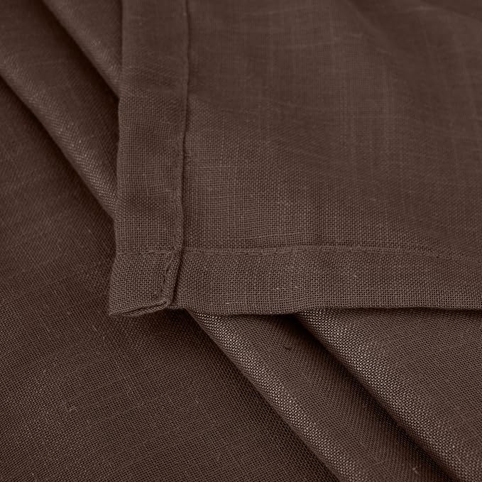 BGment Brown Linen Curtains 40 Inch Length, Short Drapes - Image 7