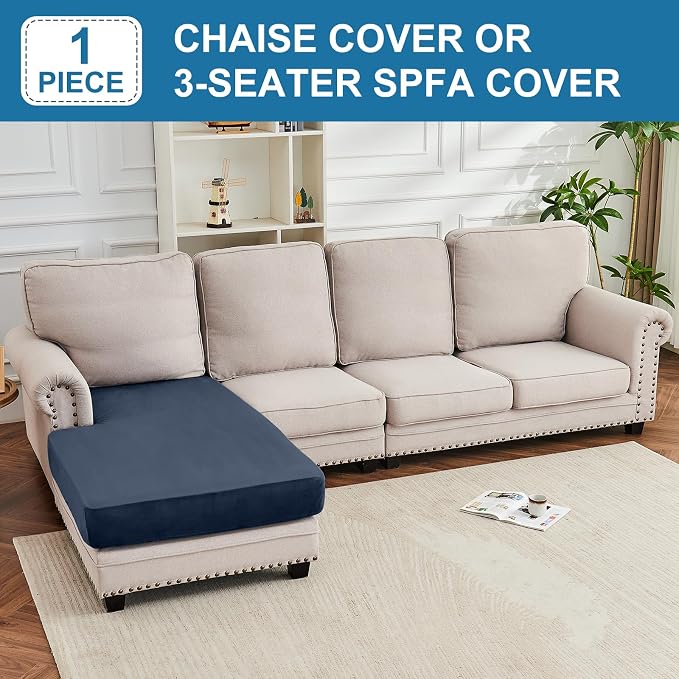 Couch Cover Velvet Chaise Cushion Cover - Image 3