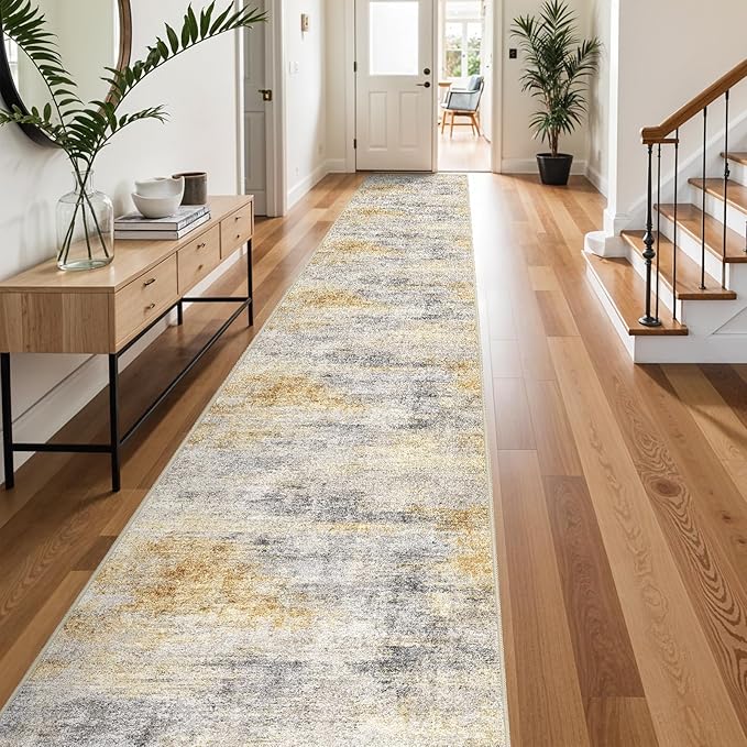 3x20 Washable Kitchen Runner Rug: Modern Abstract Runners by Ksrau