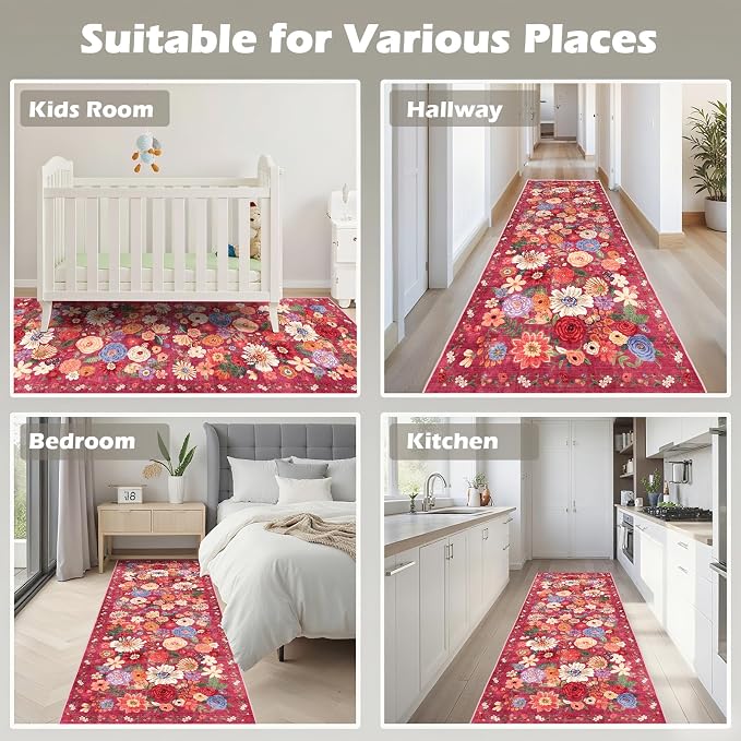 Rug for Hallways Kitchen Rug 2x6, Non Slip Washable Rugs - Image 4