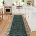 Hazo Haus Dark Green 2x6 Kitchen Rug by HazoHaus