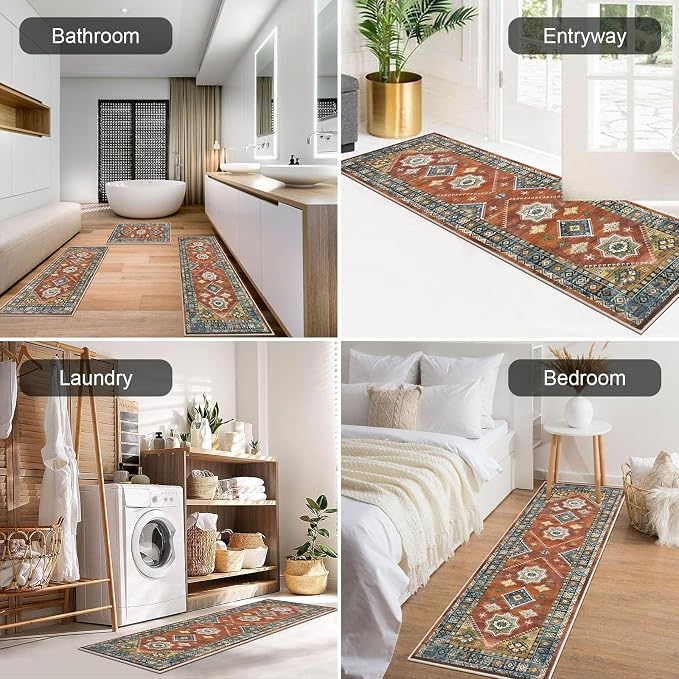 HEBE Boho Kitchen Rug Sets 3 Piece - Image 5