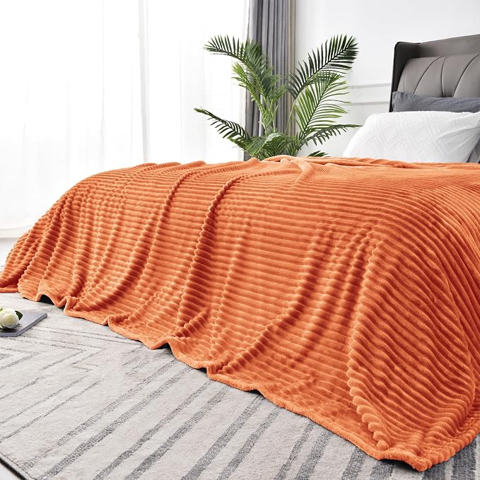 BEDELITE Fleece Blanket King Size – 3D Ribbed Jacquard Soft and Warm Decorative by BEDELITE