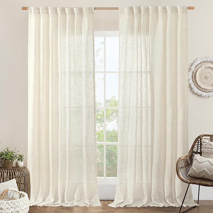 LAMIT Extra Wide Linen Curtains by LAMIT