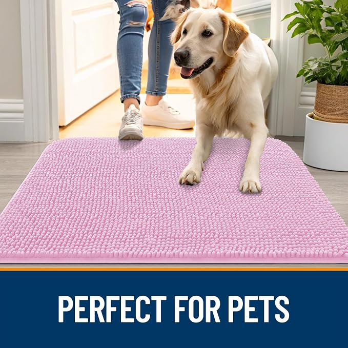 OLANLY Dog Door Mat for Muddy Paws 30x20, Absorbs Moisture and Dirt, Absorbent - Image 6