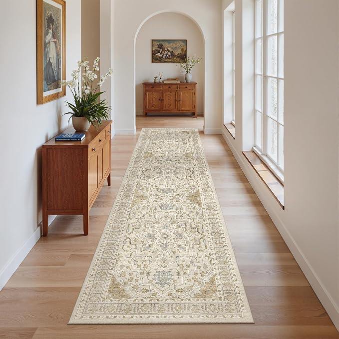 Madane Runner Rug 2x8, Washable Hallway Runner Rugs, Non-Slip Low-Pile Soft by Madane