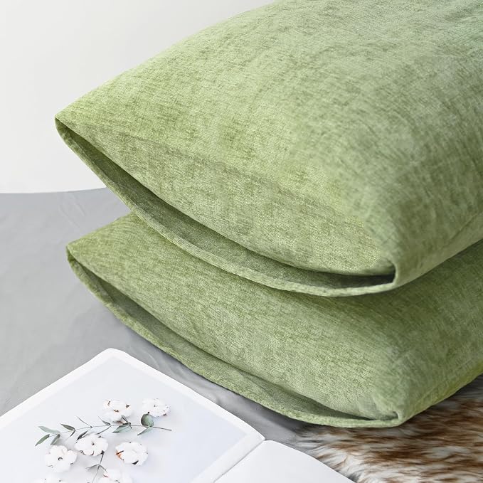 CaliTime Throw Pillow Covers Decorative 20 X 26 Inches Pack of 2 Cozy Chenille - Image 4