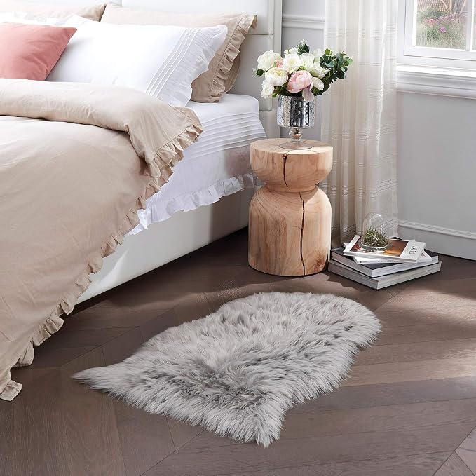 Faux Fur Rug Sofa Chairs Cover, 2X3 Shaggy Furry Rugs - Image 2