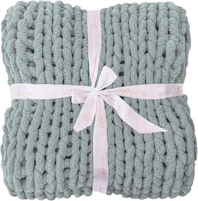 Bigacogo Chunky Knit Throw Blanket - Image 7