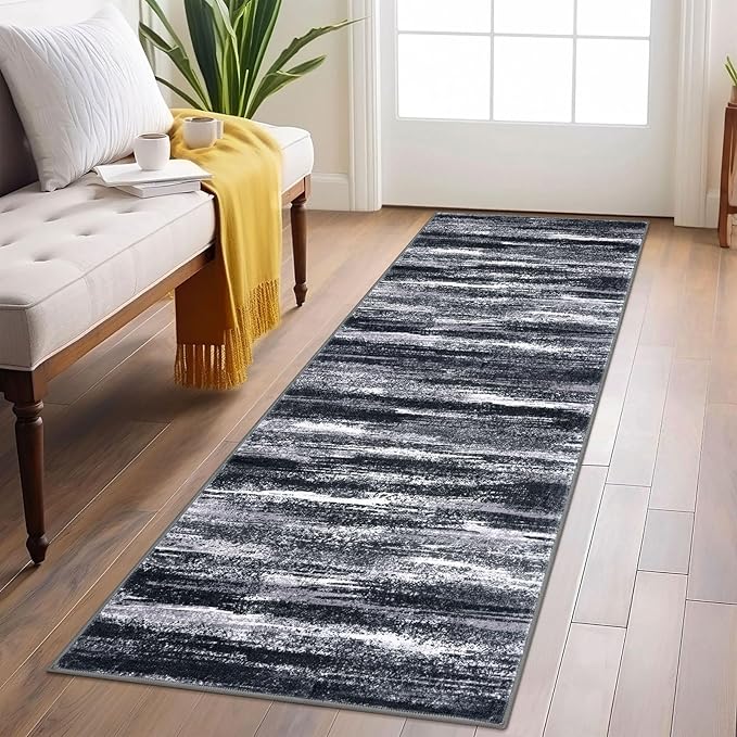 Lansny Modern Abstract Runner Rug 2x6 by lansny