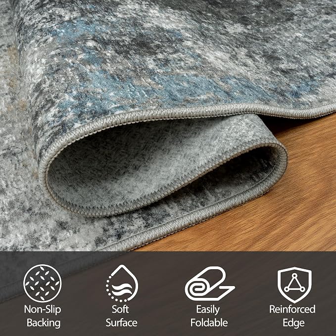 Runner Rug for Hallways Kitchen 2'6"x8' Washable Non Slip: Carpet Non Skid 8ft - Image 4