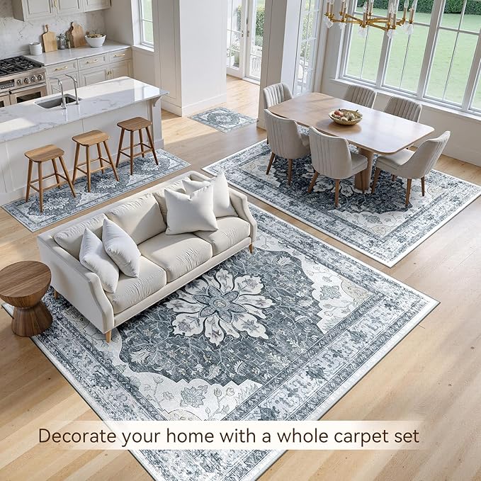 RELEANY Area Rugs 2'x10' Runner Rug Non Slip Washable - Image 4
