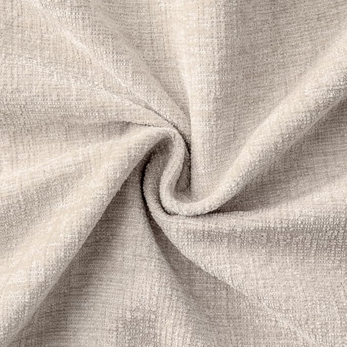MIULEE Pack of 2 Couch Throw Pillow Covers 18x18 Inch Soft Light Brown Chenille - Image 2