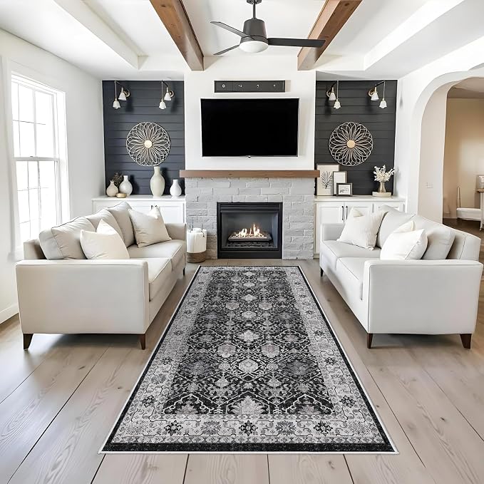 Washable 4x8 Hallway Runner Rug: Vintage 8ft Soft Runners - Image 4