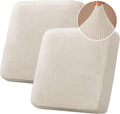 H.VERSAILTEX Velvet Stretch Couch Cushion Cover Plush Cushion Slipcover by HVERSAILTEX