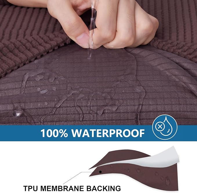hyha Waterproof Sectional Couch Covers, Non Slip Sofa Couch Cushion Covers L - Image 3