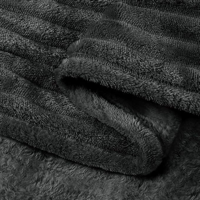 BEDELITE Fleece Throw Blanket for Couch – 3D Ribbed Jacquard Soft and Warm - Image 9