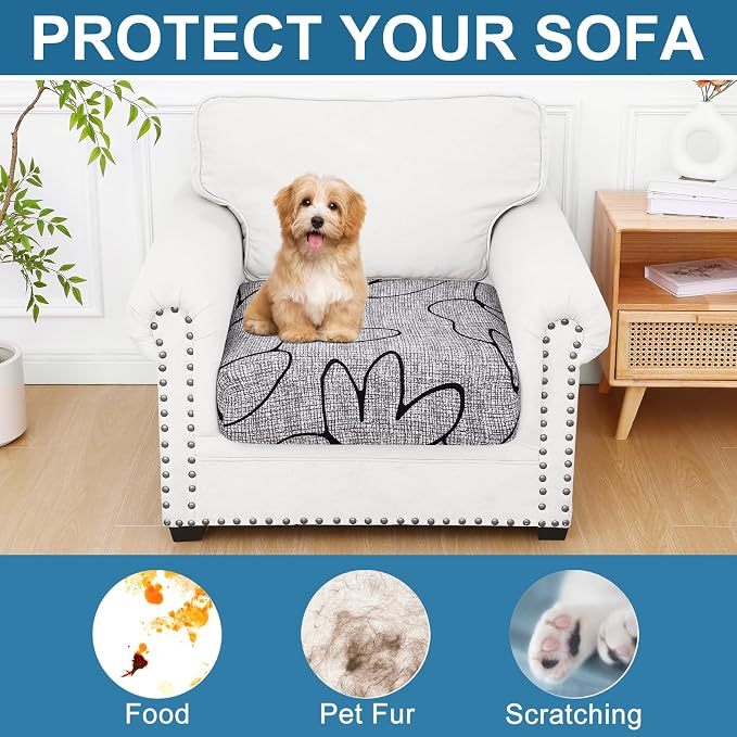 Smiry Printed Couch Cushion Covers, Stretch Soft Couch Covers - Image 7