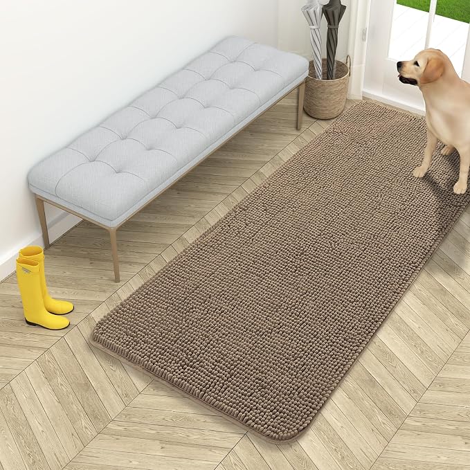 OLANLY Dog Door Mat for Muddy Paws 54x24, Absorbs Moisture and Dirt, Absorbent by OLANLY