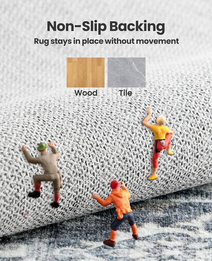 AMADA HOMEFURNISHING 5x7 Area Rugs, Washable Living Room Rug Low-Profile - Image 5