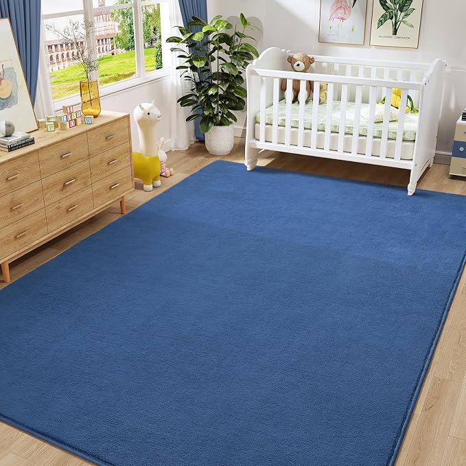 Amearea Large Modern Area Rugs for Bedroom Living Room, 6x9 Feet Blue Thickened - Image 8