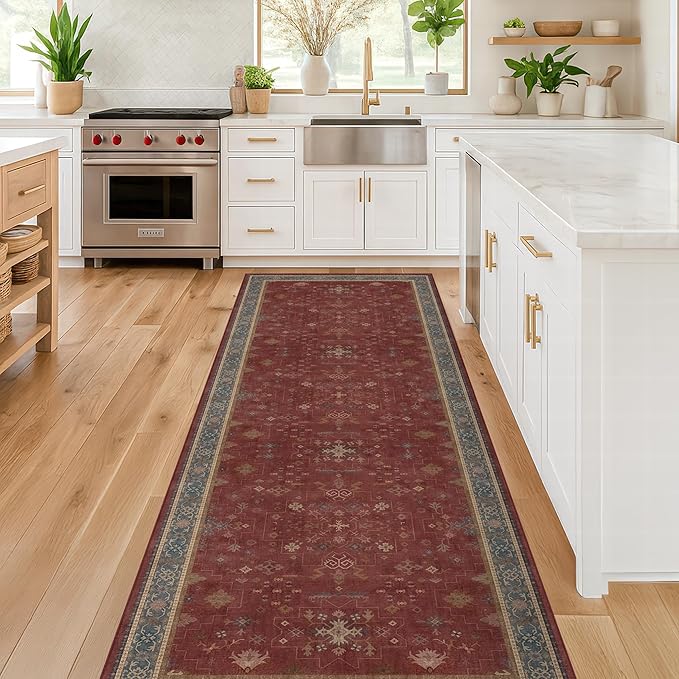 Red 2x8 Long Hallway Runner Rug - Image 6