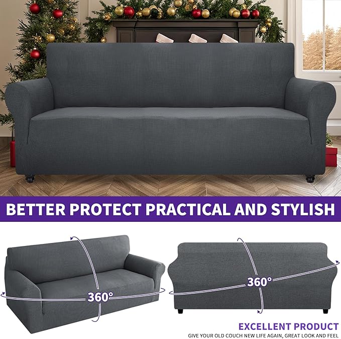 ZNSAYOTX Stretch Oversized Couch Cover Universal Sofa Covers - Image 5
