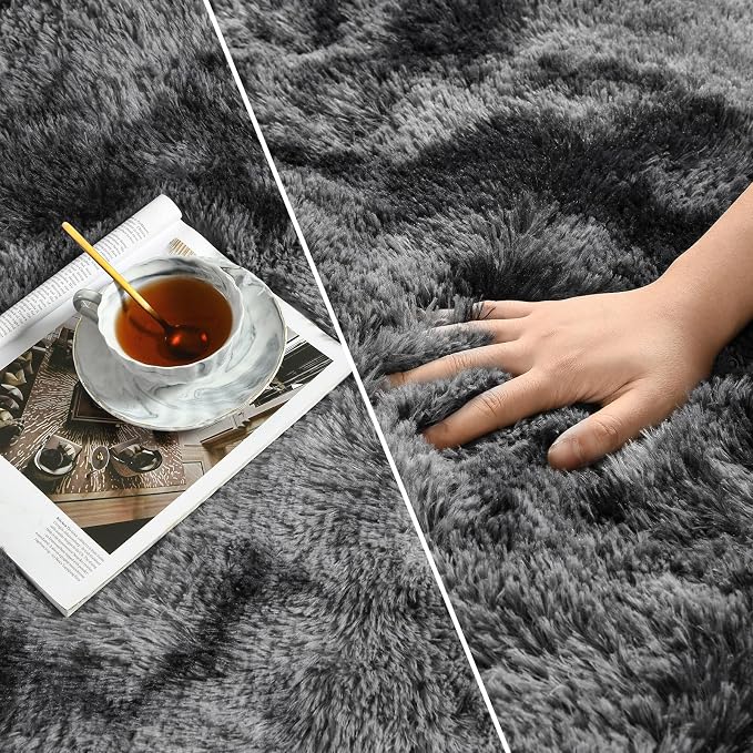 Deerhoo Large Shag Area Rugs 5 x 8, Tie-Dyed Plush Fuzzy Rugs - Image 4