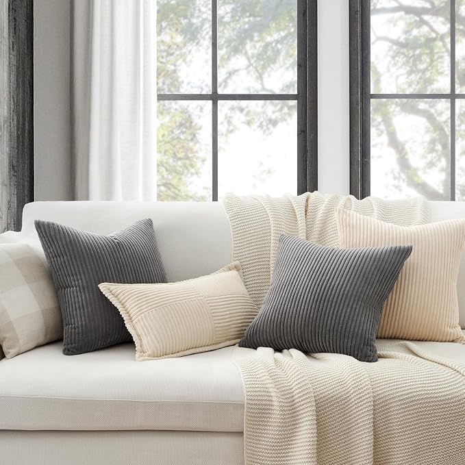 Topfinel Decorative Grey Throw Pillow Covers Cushion Cases, Mix and Match - Image 2