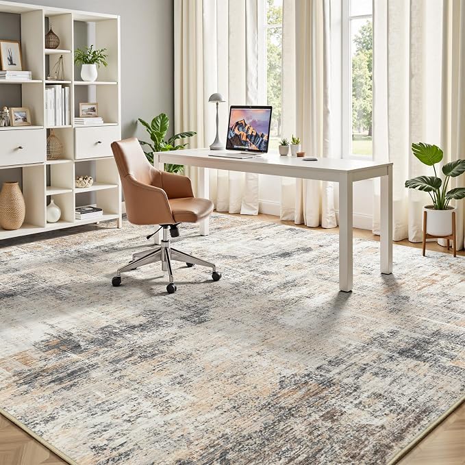 10x14 Area Rug for Living Room, Abstract Washable Non-Slip Large Rugs, Dining - Image 7