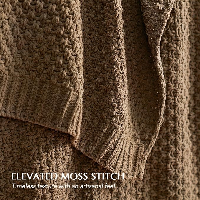 EVERGRACEHOME Chunky Chenille Knit Throw Blanket - Image 2