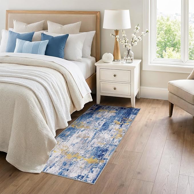 Washable Area Rugs 3x6 Non-Slip Modern Abstract Soft - Image 2