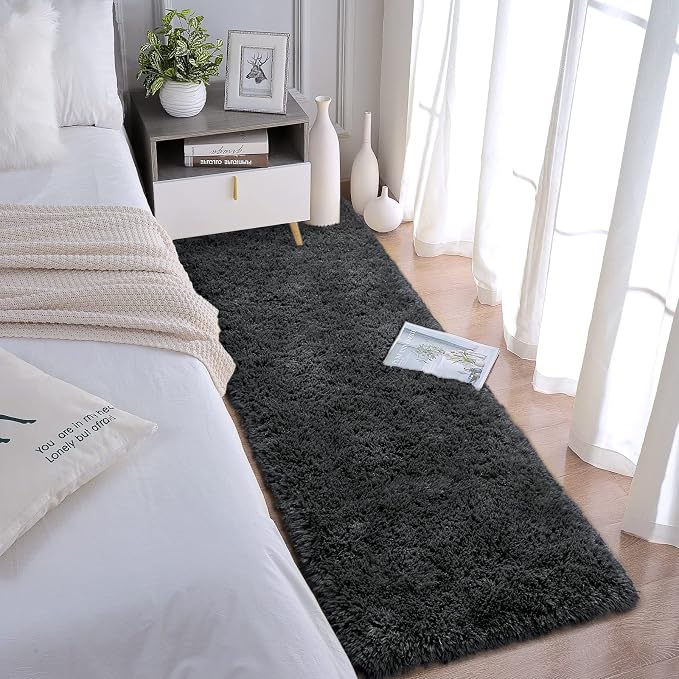 Chicrug Soft Runner Rugs for Bedroom Living Room Plush Fluffy Rug 2x6 Feet - Image 4