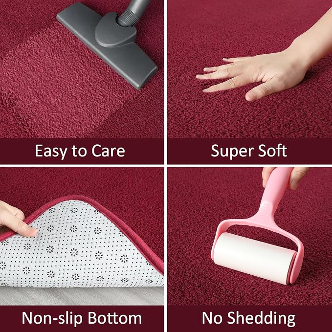 AROGAN Modern Shag Area Rug, 6x9 Feet Washable Bedroom Carpet, Plush Memory - Image 3