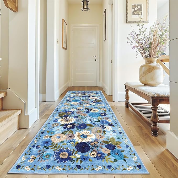 Rug for Hallways Kitchen Rug 3x7, Non Slip Washable Rugs by WelcometoBabovid