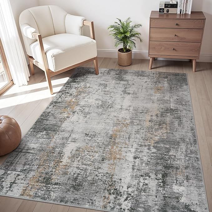 3 x 5 Rug Small Non Slip Area Rug Ultra Soft Machine Washable Low Pile Modern by AMOAMI