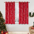 Deconovo Christmas Red Curtains, Soundproof Curtain, 52 x 63 Inch Long by Deconovo