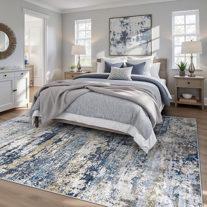 pmtsns Area Rugs 5x7 for Living Room: Washable Rug Modern Abstract Neutral Soft - Image 2