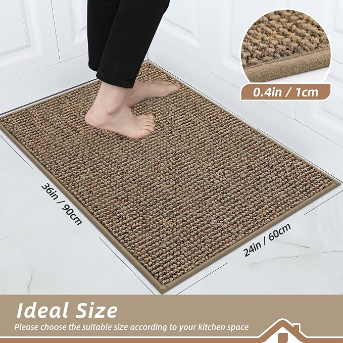 BEQHAUSE Kitchen Rugs 24"x36", Non-Slip Kitchen Mats - Image 2