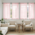 MIULEE Blush Pink Sheer Curtains 63 Inches Long, 4 Panels Set, Light Filtering by MIULEE