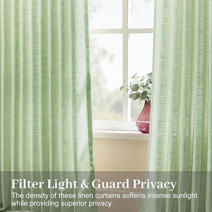 Sage Green Pinch Pleated Curtains 96 Inches Long - Image 2