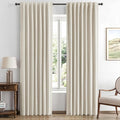 MIULEE 100% Blackout Linen Curtains by MIULEE
