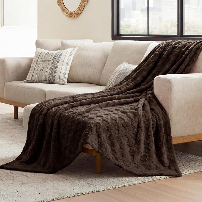 Bedsure GentleSoft Chocolate Throw Blanket - Image 6