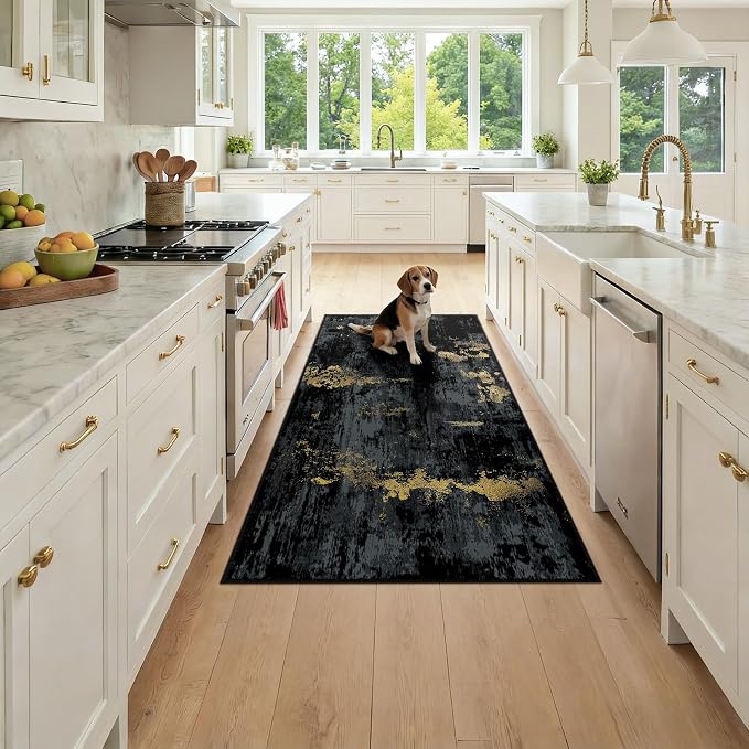 Washable Area Rugs 3x6 Non-Slip Modern Abstract Soft by RELEANY