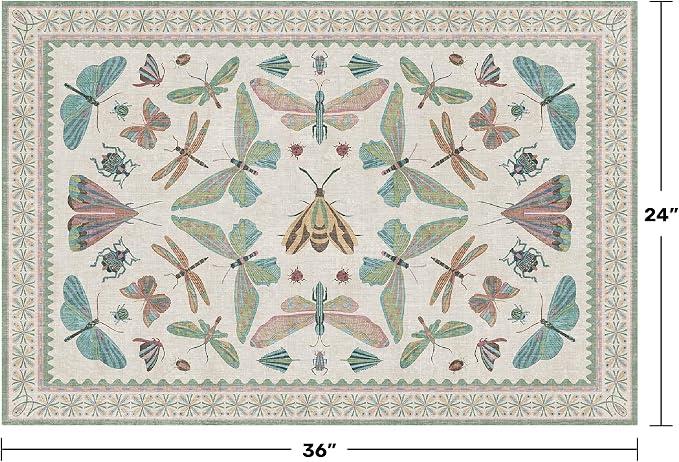 Hazo Haus Washable Boho Bathroom Rug 2x3, Small Throw Rugs - Image 2