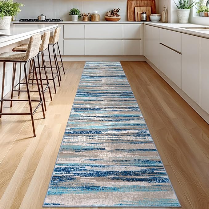 Lansny Modern Abstract Runner Rug 2.6x12 - Image 2