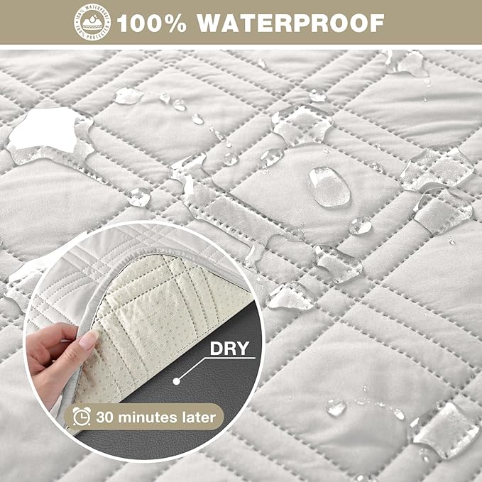 TAOCOCO 100% Waterproof Loveseat Recliner Cover - Image 6