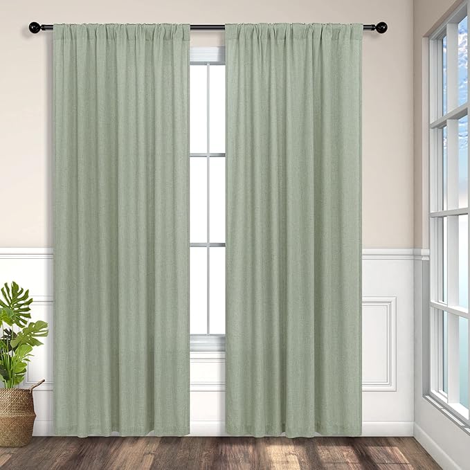 Sage Green Curtains 84 Inch Length - Image 9