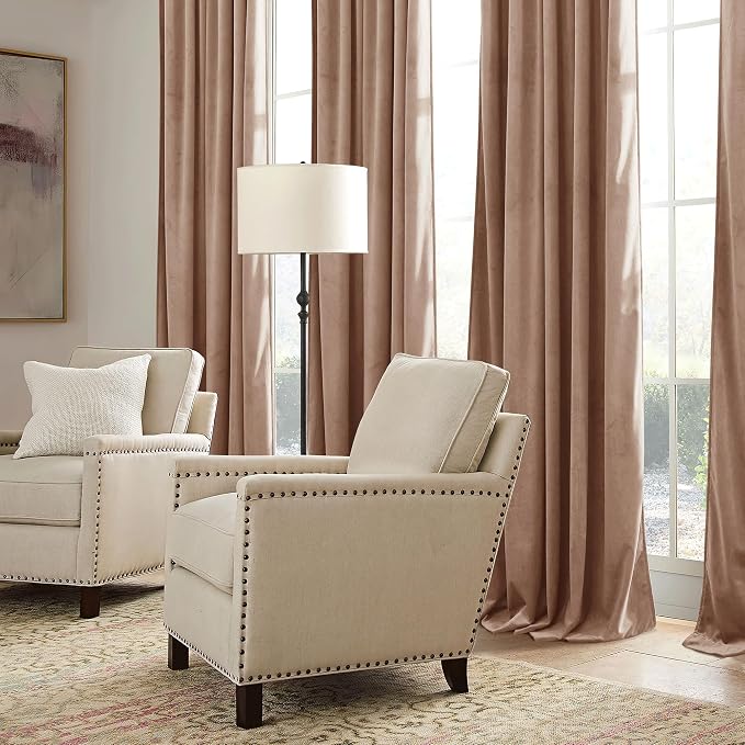 RYB HOME Back Tab Velvet Curtains - Image 7