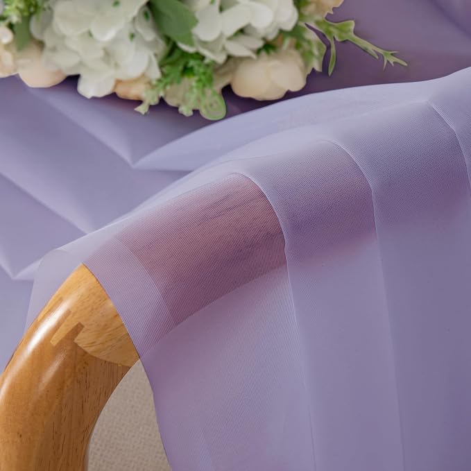 Lecloud Lavender Sheer Curtains 78 Inches Long 2 Panels Set, Light Filtering - Image 7